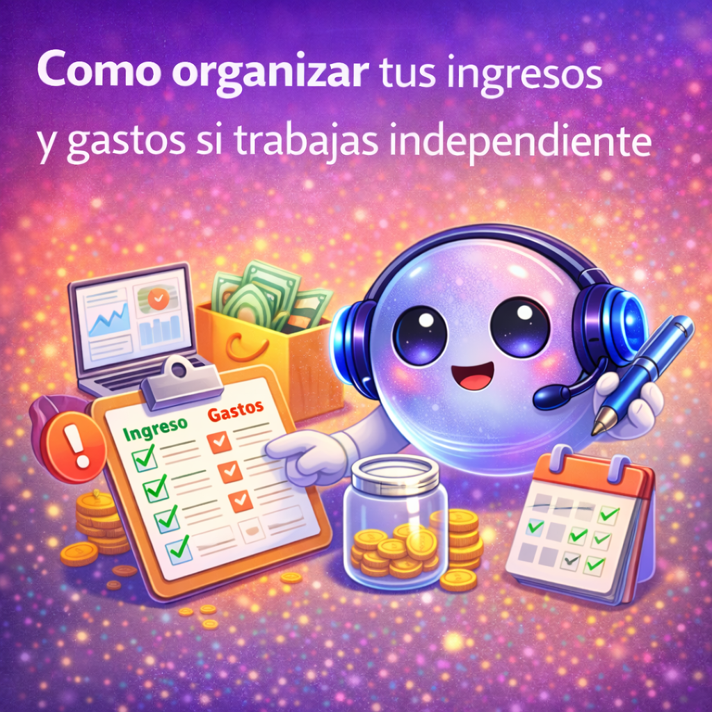 Como organizar tus ingresos y gastos si trabajas independiente